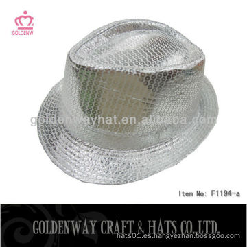 Sombrero de plata de fieltro de lentejuelas F1194-a